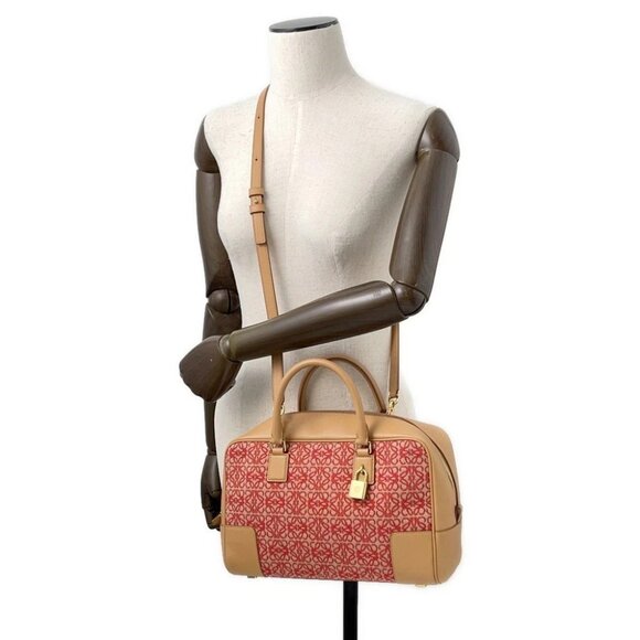 LOEWE Amazona 2WAYBag Size 28 Jacquard/Leather Warm Desert - Picture 5 of 16